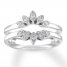 Diamond Enhancer Ring 1/8 ct tw Round-cut 14K White Gold