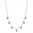 Lab-Created Gemstone Rainbow Charm Necklace 10K Yellow Gold