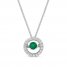 Unstoppable Love Emerald Necklace 1/4 ct tw 10K White Gold 19"