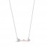 Hallmark Diamonds Arrow Necklace 1/20 ct tw Sterling Silver/10K Rose Gold