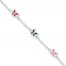 Butterfly Bracelet Enamel Accents Sterling Silver