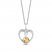 Hallmark Diamonds Citrine Heart Necklace 1/10 ct tw Round-Cut Sterling Silver 18"