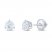 Leo Diamond Earrings 1 ct tw Round-cut 14K White Gold