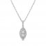 Forever Connected Diamond Necklace 1/4 ct tw Pear/Round-Cut 10K White Gold 18"