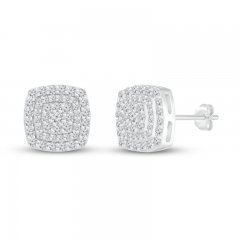 Diamond Stud Earrings 1/2 ct tw 10K White Gold