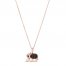 Le Vian Quartz & Diamond Elephant Necklace 14K Strawberry Gold 18"