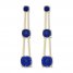 Lab-Created Sapphire Drop Earrings 10K Yellow Gold