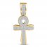Men's Diamond Cross Pendant 1 ct tw 10K Yellow Gold