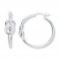 Infinity Symbol Hoop Earrings Sterling Silver