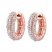 Diamond Heart Hoop Earrings 1/5 ct tw Round-cut 10K Rose Gold