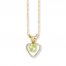 Peridot Heart Necklace 14K Yellow Gold