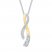 Diamond Convertible Necklace 1/6 ct tw Sterling Silver/10K Gold