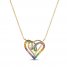 Le Vian Multi-Stone Heart Necklace 14K Honey Gold 17"