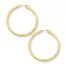 Hoop Earrings 14K Yellow Gold 40mm