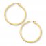 Hoop Earrings 14K Yellow Gold 40mm