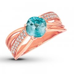 Le Vian Zircon Ring 1/4 ct tw Diamonds 14K Strawberry Gold