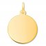 Round Disc Charm 14K Yellow Gold