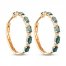 Le Vian Creme Brulee Topaz Hoop Earrings 7/8 ct tw Diamonds 14K Strawberry Gold