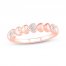 Anniversary Ring with Diamond Accents 10K Rose Gold