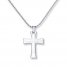 Men's Cross Necklace Stainless Steel 24" Length