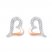 Heart Earrings 1/10 cttw Diamonds Sterling Silver/10K Rose Gold