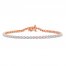 Diamond Fashion Bracelet 1 ct tw 10K Rose Gold 7.5"