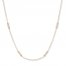 Rectangle Station Necklace 14K Yellow Gold 16"-18" Adjustable