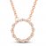 Circle of Gratitude Diamond Necklace 1/8 ct tw Round-cut 10K Rose Gold 19"