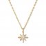 Diamond Star Necklace 1/4 Carat Round-cut 10K Yellow Gold